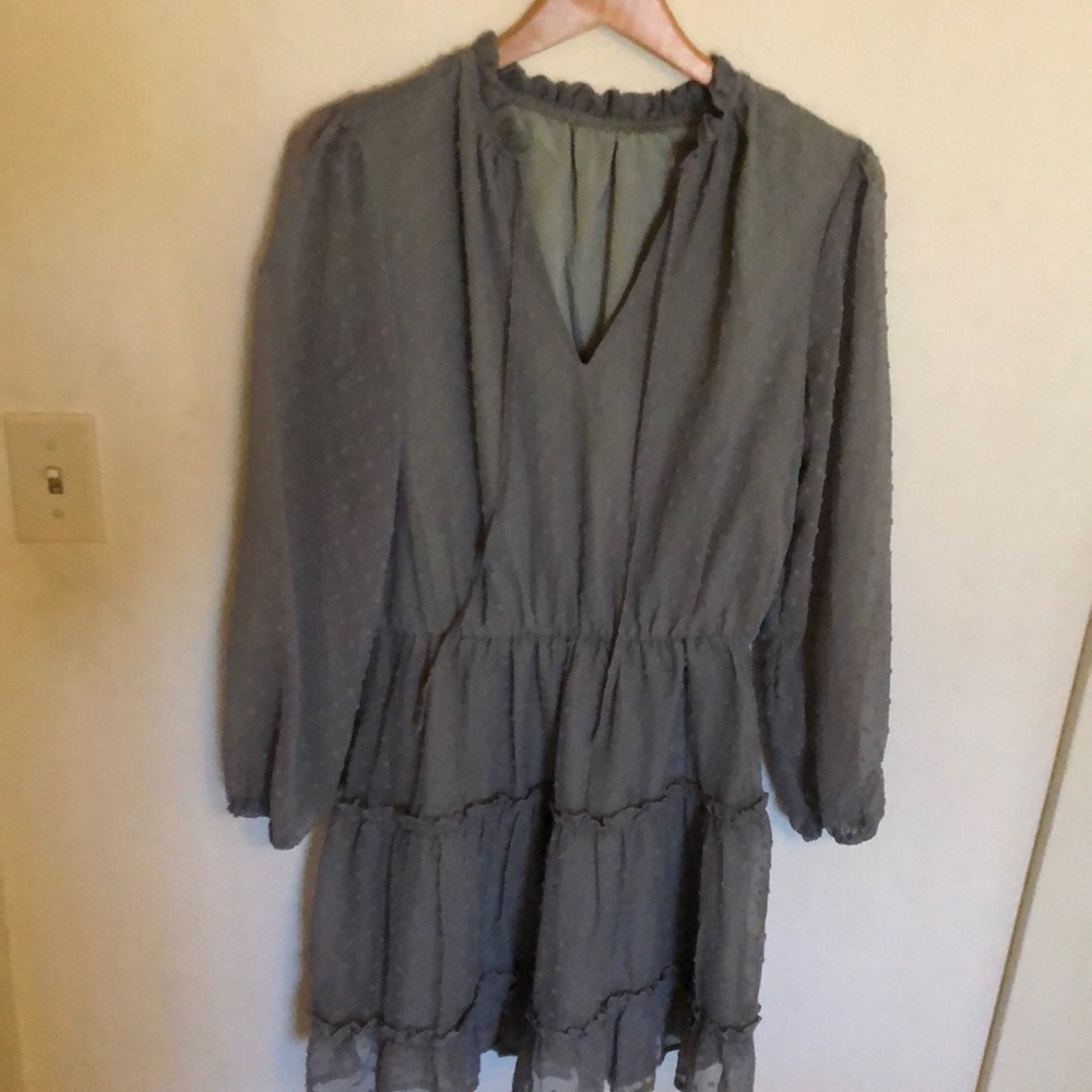 Sage Green Mini Dress